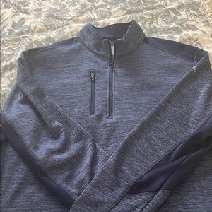 Callaway Men's Heathered Navy Blue 1/4 Zip Pullover